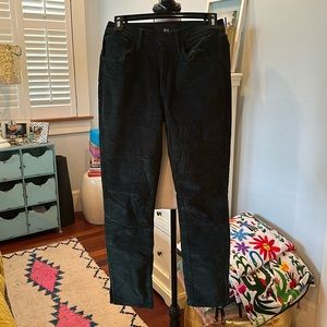 3x1 ankle stretch emerald green velvet ankle jeans, 26